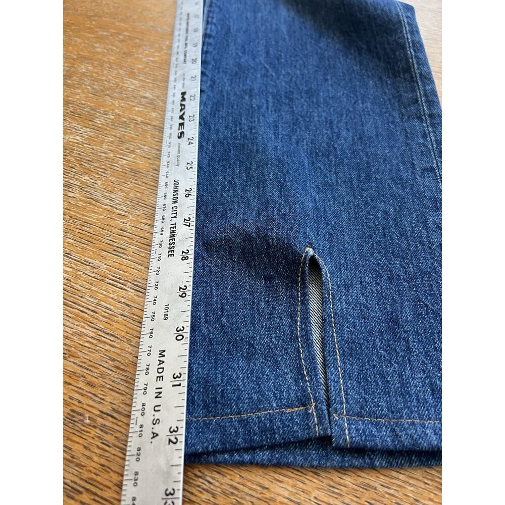 New VERONICA BEARD Keane Split Hem Straight-Leg Bright Blue High Rise Jeans 27 - Picture 8 of 8
